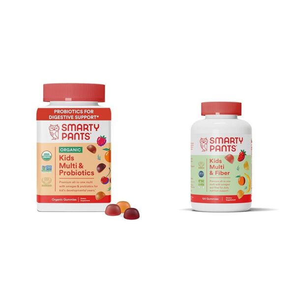 Frente del empaque SmartyPants Organic Kids Multivitamin Gummies