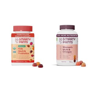 SmartyPants gomitas orgánicas multivitamínicas para niños y mujeres paquete