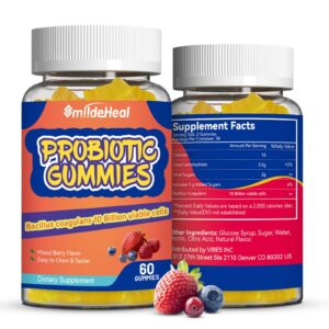 Version 1.0.0 SmildeHeal gomitas probióticas sabor fresa bayas para digestión