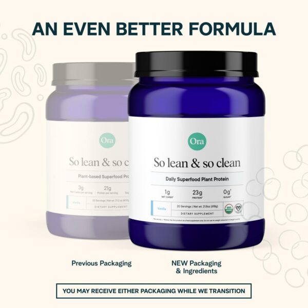 Version 1.0.0 Smoothie nutritivo con proteína Ora Organic sabor vainilla