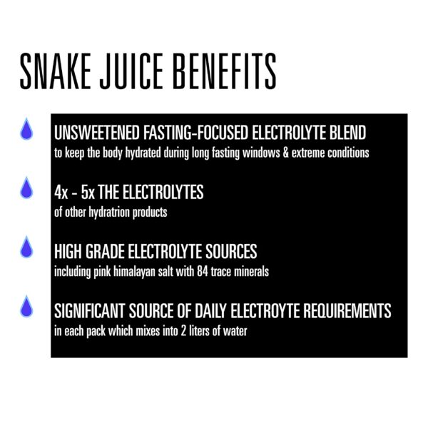 SNAKE Juice polvo electrolitos keto para ayuno en envase abierto