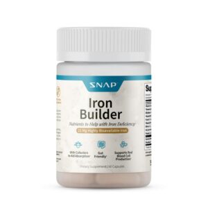 Version 1.0.0 Frente de etiqueta Snap Supplements Hierro 21 mg