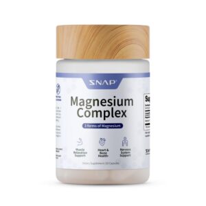 Snap Supplements Magnesio 3-en-1 frasco frontal