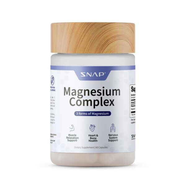 Version 1.0.0 Snap Supplements Magnesio 3-en-1 frasco frontal