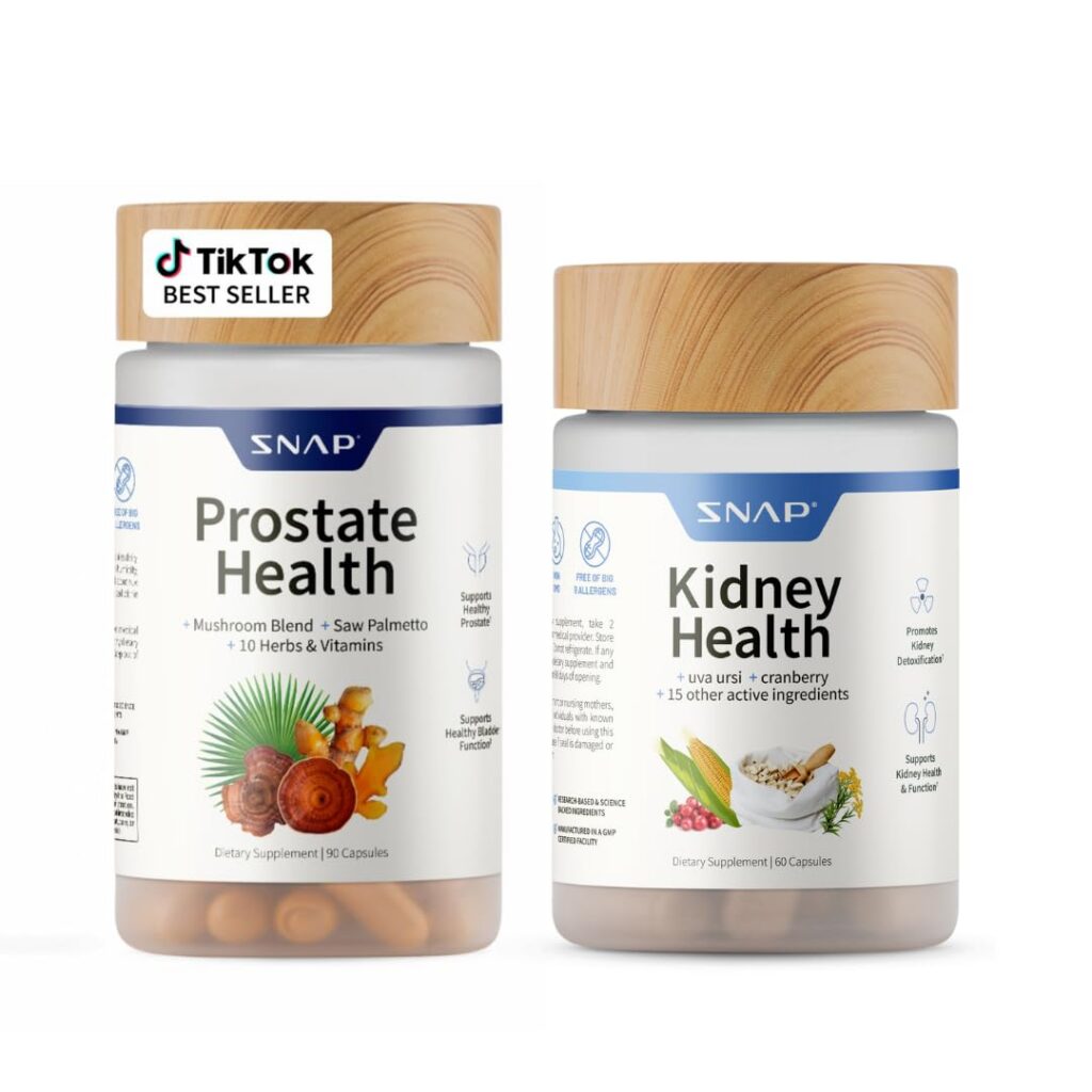 Pack Snap Supplements apoyo salud próstata y riñón, 90 y 60 cápsulas