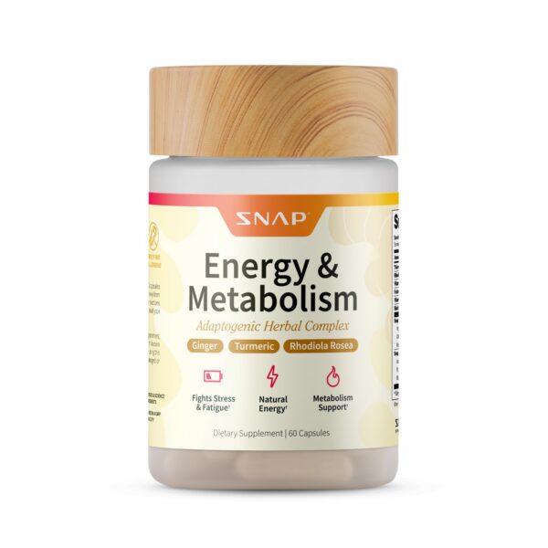 Snap Supplements suplemento energía natural metabolismo 60 cápsulas