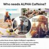 Sobres Alpha Caffeine cafeína pura 200mg para enfoque y resistencia