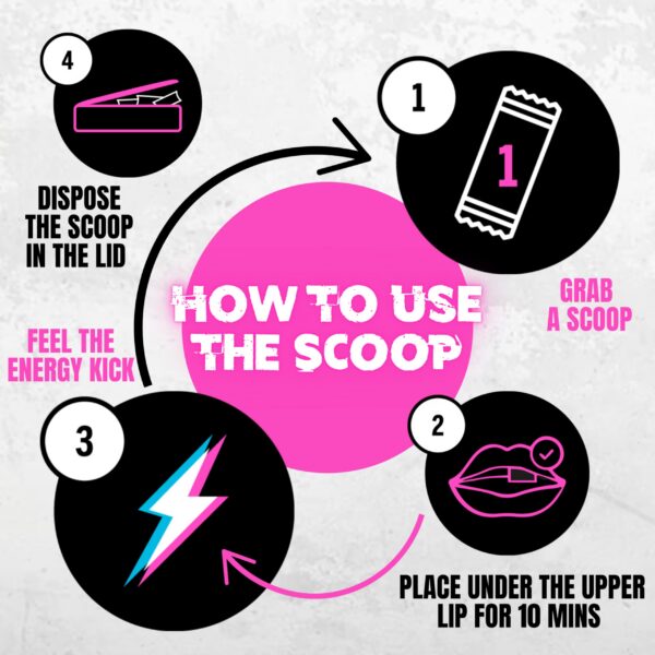 Sobres energéticos 80mg cafeína Scooper Energy menta fresca