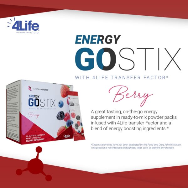 Sobres individuales 4Life Energy Go Stix efecto energético saludable
