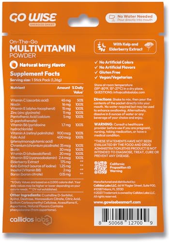 Version 1.0.0 Sobres individuales Go Wise On The Go multivitamínico portátil