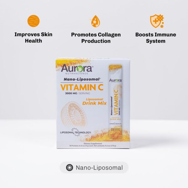 Sobres individuales vitamina C liposomal beneficio antioxidante Aurora
