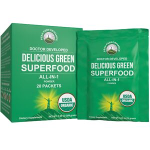 Sobres individuales Peak Performance polvo superalimento verde orgánico