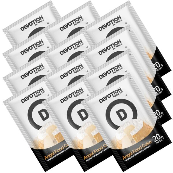 Version 1.0.0 Sobres individuales de proteína Devotion Nutrition sabor pastel