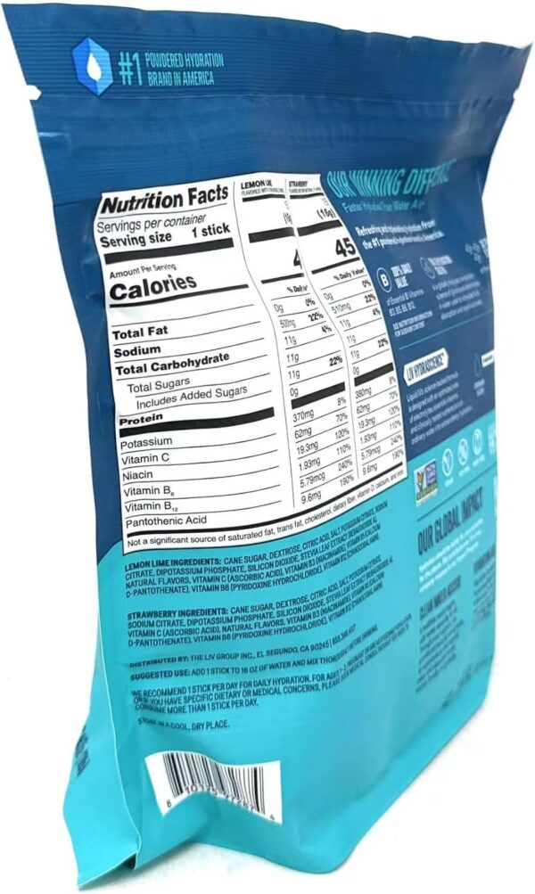 Sobres sabor fresa para bebida de hidratación con electrolitos