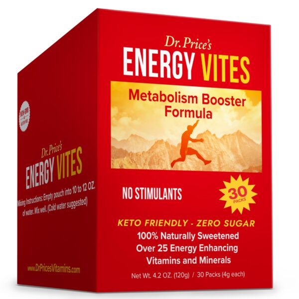 Version 1.0.0 Sobres suplementarios de energía Dr. Price's Vitamins rojos