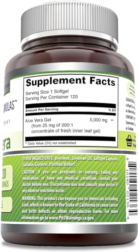 Softgel Aloe Vera Amazing Formulas suplemento natural