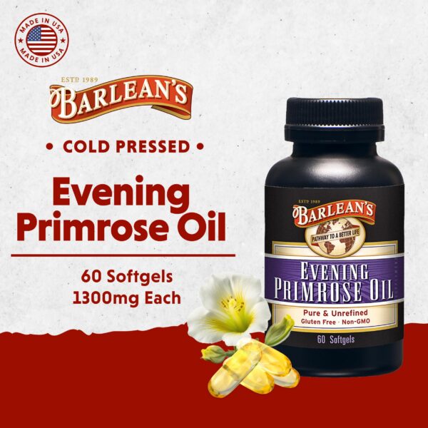 Softgels Barlean's aceite de onagra para salud femenina y piel