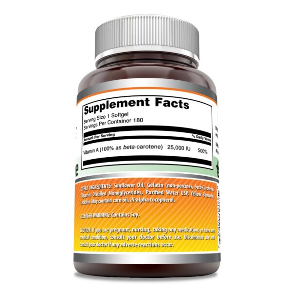 Softgels Beta-Caroteno Amazing Formulas en primer plano