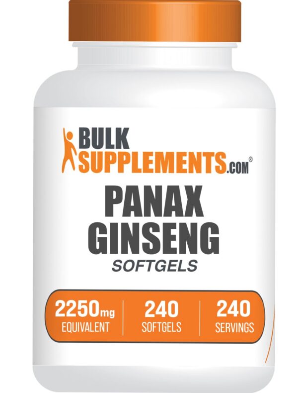 Softgels BulkSupplements de Panax Ginseng para salud y energía