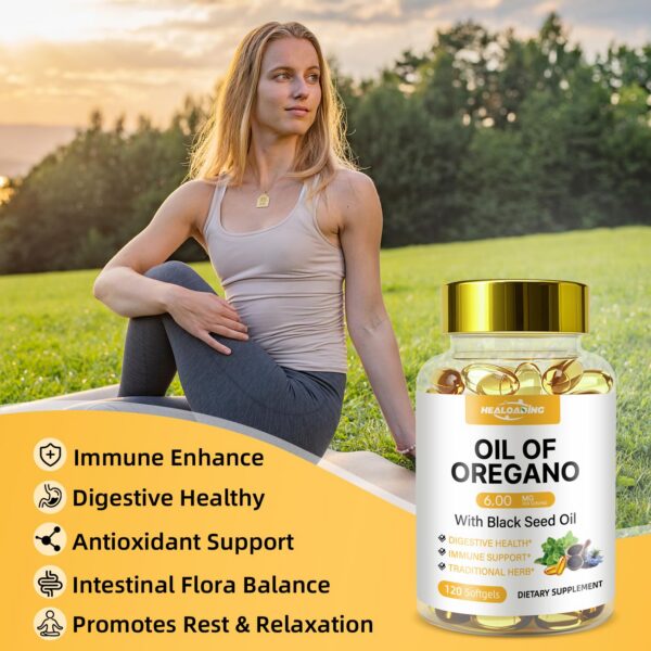 Softgels detalle Aceite de Orégano HEALOADING suplemento