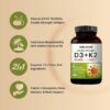 Softgels NatureBell vitamina d3 k2 dosis diaria suplemento