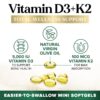 Softgels Nature's Nutrition vitamina d3 k2 calidad premium