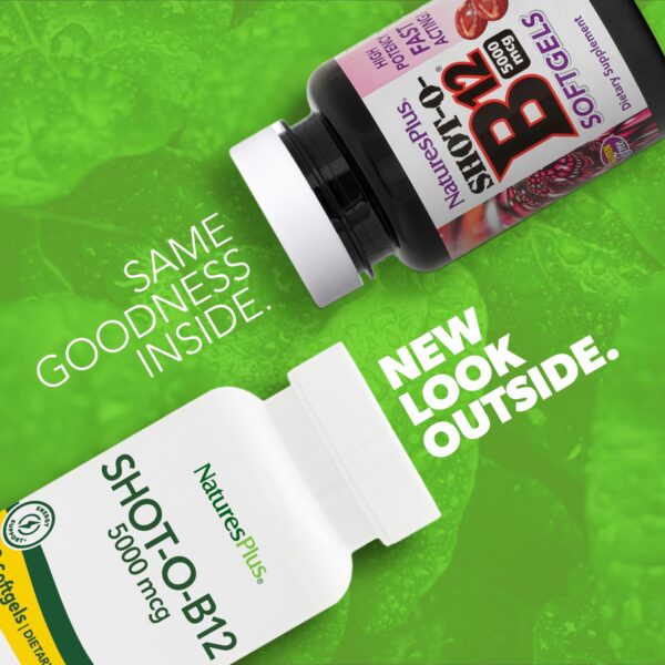Version 1.0.0 Softgels Shot-O-B12 NaturesPlus alta potencia