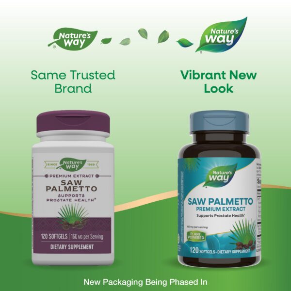 Version 1.0.0 Softgels suplemento Saw Palmetto para salud prostática Nature's Way