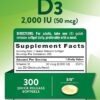 Version 1.0.0 Softgels vitamina d3 2000 ui natures truth en caja