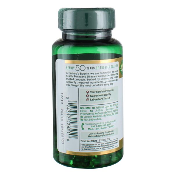 Softgels Vitamina D3 Nature's Bounty vista cercana