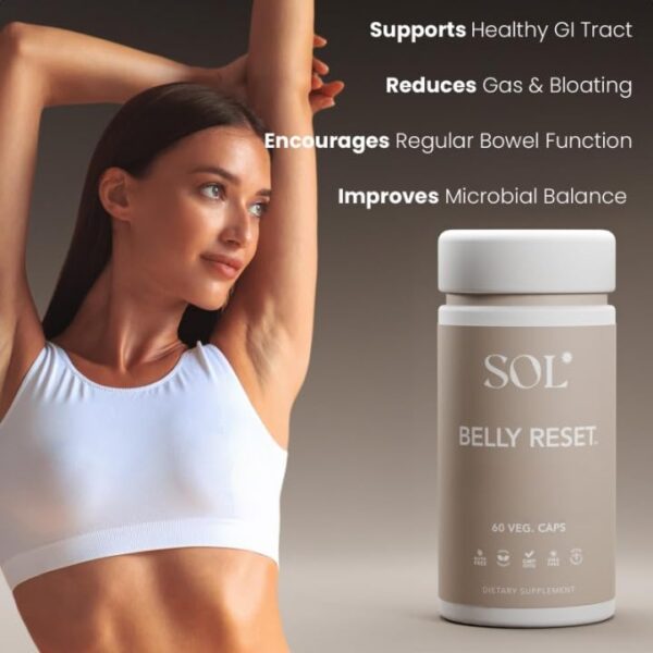 Version 1.0.0 Sol Nutrition Belly Reset etiqueta frontal