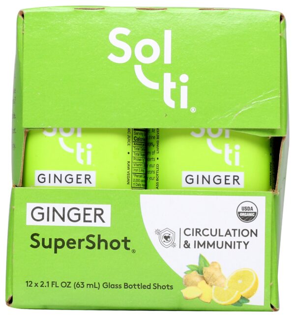 Sol-ti Supershot Ginger Orgánico botella frontal