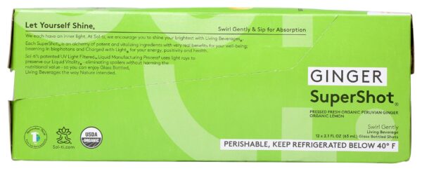Sol-ti Supershot Ginger Orgánico caja lateral