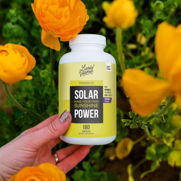 Solar Power Vitamina D3 caja lateral vista