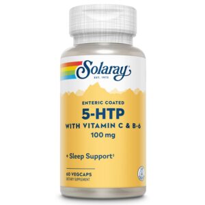 Solaray 5-HTP botella y etiqueta