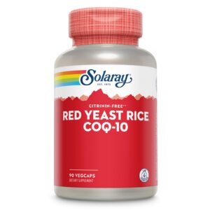 Solaray arroz de levadura roja suplemento con CoQ10 y niacina 90 cápsulas