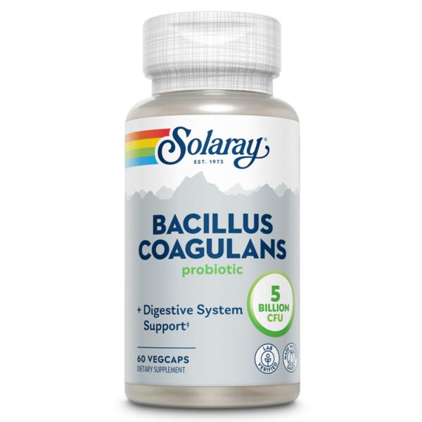 Version 1.0.0 SOLARAY Bacillus Coagulans Probiotic etiqueta frontal