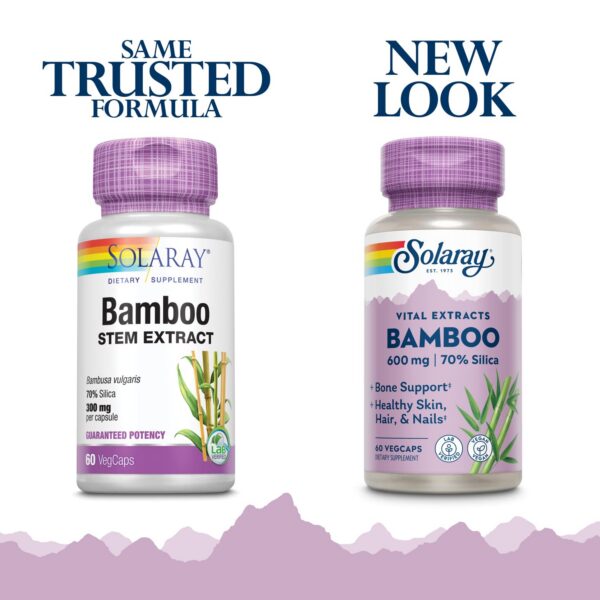 Solaray Bamboo Stem Extract etiqueta lateral