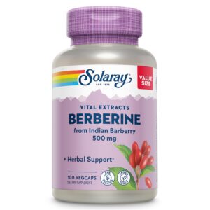 Botella SOLARAY berberina 500 mg en cápsulas vegetales
