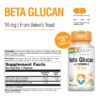 SOLARAY Beta Glucan Vitamina C etiquetas