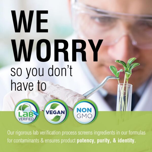 Lado trasero frasco Solaray valeriana suplemento relajante