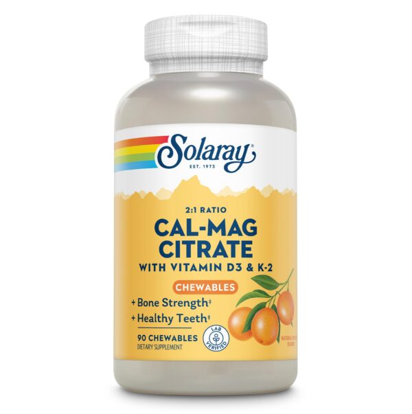 Version 1.0.0 Solaray Cal-Mag Citrato gomitas sabor naranja frasco
