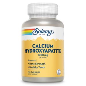 SOLARAY calcio hidroxiapatita 1000 mg etiqueta frontal