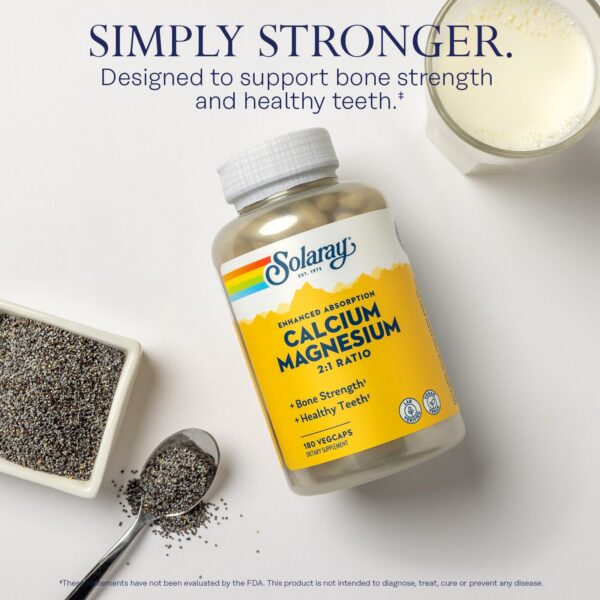 Detalle etiqueta SOLARAY calcio magnesio