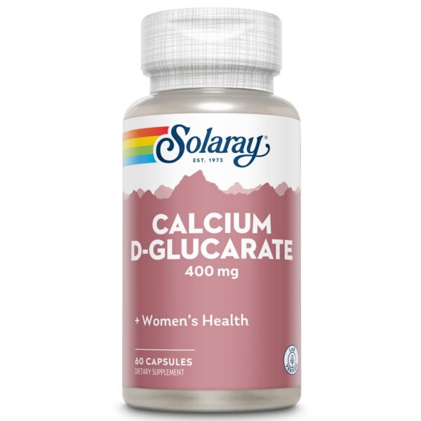 Solaray Calcium D-Glucarate cápsula y etiqueta