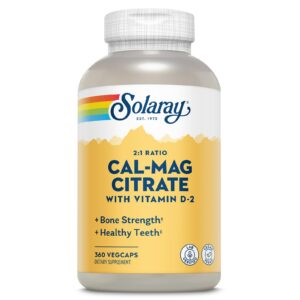 Solaray Citrato Calcio Magnesio Vitamina D2 360 cápsulas vegetales