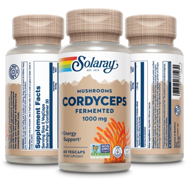 SOLARAY Cordyceps fermentado cápsulas vegetales