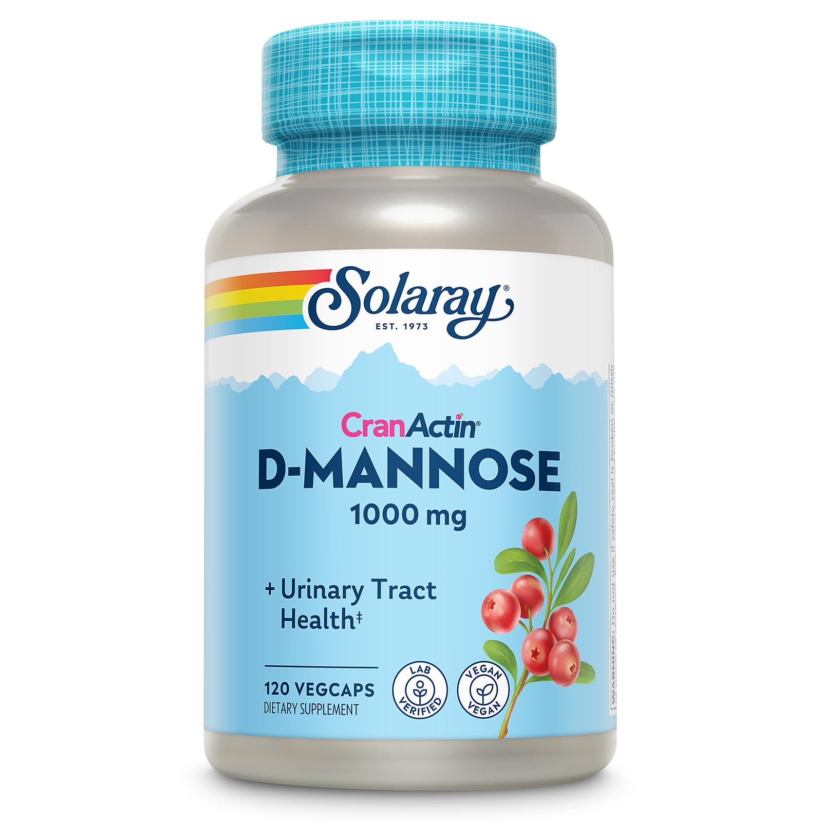 SOLARAY D-Mannose, 1000 mg & CranActin Cranberry Extract