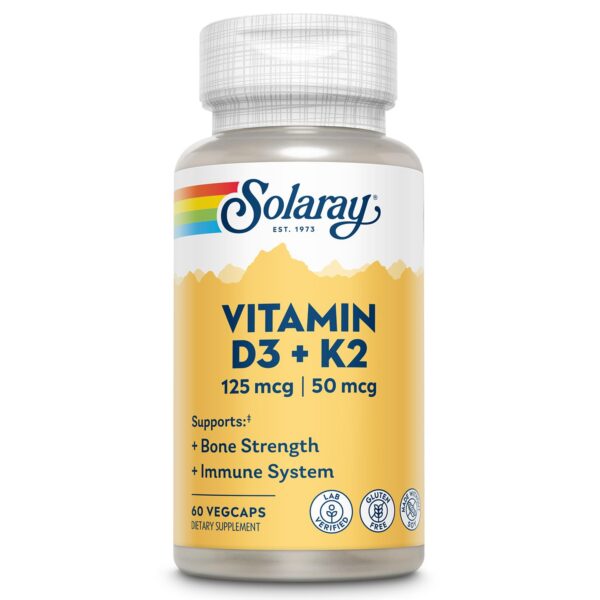 Frente de SOLARAY Vitamina D3 K2
