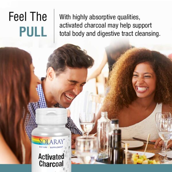 Version 1.0.0 Etiqueta del suplemento SOLARAY carbón activado 280mg